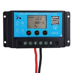 Effectieve 10A 20A Zonnelader Controllers 12V 24V Auto Pwm Module Regulator Voor Zonne-energie Systeem Thuis En panel