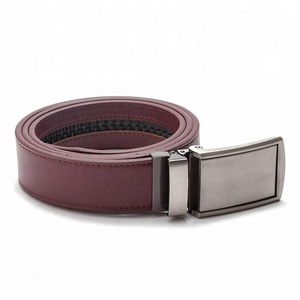 Ceinture en cuir à cliquet pour hommes, 3.5cm de large, couleur marron noir - Product Image 4
