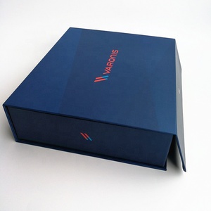 Nhà Máy Trực Tiếp Màu Xanh Hải Quân Mỹ Phẩm Hộp Quà Tặng Với Miếng Bọt Biển Lót Lớp Phủ UV Và Matt Cán Cho Mỹ Phẩm Bao Bì - Product Image 2