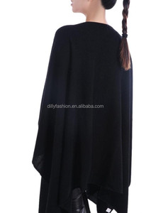 Top version de luxe italienne <span class=keywords><strong>poncho</strong></span> asymétrique jeté en <span class=keywords><strong>cachemire</strong></span> mongol - Product Image 4