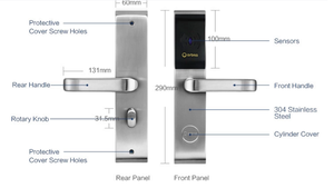 Orbita Tốt Nhất Bán Alibaba Nóng Nhất Mô Hình Tinh Khiết 304 Thép Không Gỉ Chất Lượng Cao Thông Minh Rfid Khách Sạn Thẻ Chìa Khóa Cửa Khóa - Product Image 3