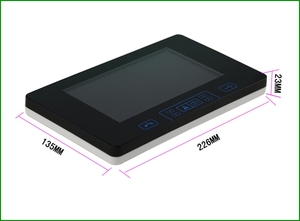 táctil tecla de 7 '' intercomunicador video acumulador recargable de la batería timbre de portero automático intercom - Product Image 3