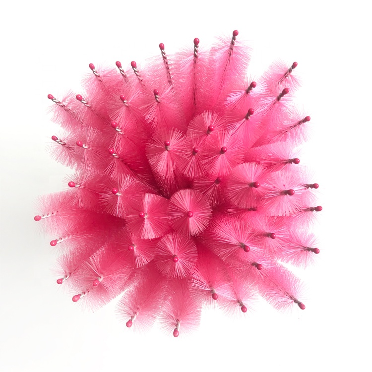 Розовая мини-пробирка ESD 10 мм, нейлоновая щетка для очистки трубочек