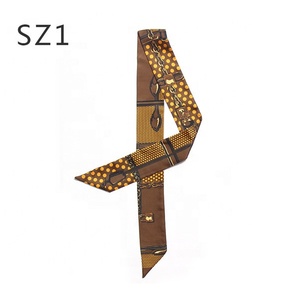 Latest 2022 Dot Print Neck Scarf Female Handbag Wraps Ribbon Lady Hairband Scarves - Product Image 2