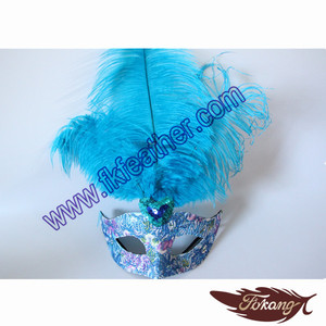 Comercio al por mayor Tela Del Ajuste Grande Máscara de Plumas de Avestruz Para la despedida de Soltera de Suministros - Product Image 2