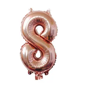 Promotional rose gold silver number helium foil balloon