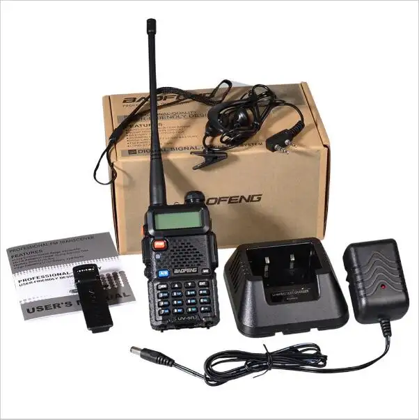 2017 Original Baofeng uv-5R Portátil Dual band VHF UHF rádio em dois sentidos 136-174/400-520 ham cb radio Walkie Talkie