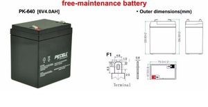 <span class=keywords><strong>Batterie</strong></span> de <span class=keywords><strong>moto</strong></span> au plomb-acide scellée rechargeable sans entretien OEM <span class=keywords><strong>6v</strong></span> 4ah - Product Image 5