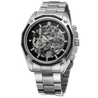 Las 10 mejores marcas de relojes de pulsera para hombre, Reloj mecánico automático Forsining Saat, dorado, con esqueleto automático