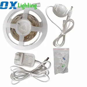 PIR Motion Sensor LED Rope Ánh Sáng Cơ Thể Con Người Cảm Biến Linh Hoạt Strip Tape Closet Đèn