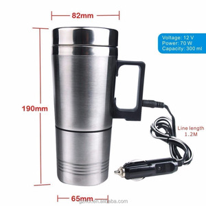 Bollitore Elettrico Portatile da Auto 12V 24V 300ml in Acciaio Inox, Tazza Riscaldante Rapida per Acqua, Tè, Caffè, Latte - Product Image 2