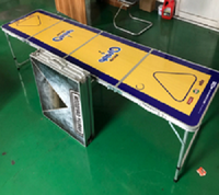 Table de Pong Moderne Pliable pour Extérieur Balcon 240cm en Aluminium Hauteur Réglable Pliante Fête Camping Longue Table de Pique-Nique pour Événement