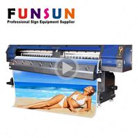 Pas cher prix Funsunjet FS3202 3.2 m/10ft flex impression machine prix en chine dx5 tête intérieure et extérieure r impression
