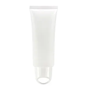 Custom Design Black White Food Grade Biodegradable Squeeze Clear Plastic Aluminum Cosmetic Packaging Tube