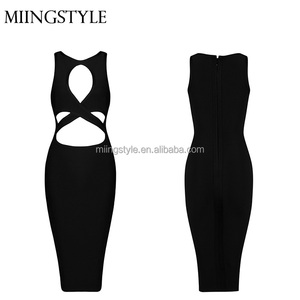 Summer Party Sexy rayon corto sin mangas El último vestido de <span class=keywords><strong>fiesta</strong></span> diseña para las señoras - Product Image 2