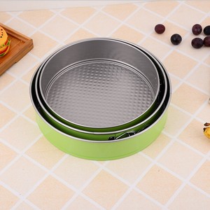 Nuovo Arrivo 3 pz Set Rotonda Muffa Della Torta Antiaderente <span class=keywords><strong>Slipknot</strong></span> Base Rimovibile Casa Muffa Della Torta Della Muffa di Cottura Del Vassoio della Vaschetta Strumento - Product Image 2