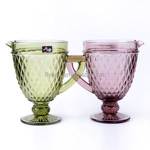 Bicchiere da Vino Vintage Colorato da 1300ml con Manico, Bottiglia per Vino, Bicchiere per Feste <span class=keywords><strong>e</strong></span> Matrimoni, <span class=keywords><strong>Bicchieri</strong></span> per Acqua - Product Image 4