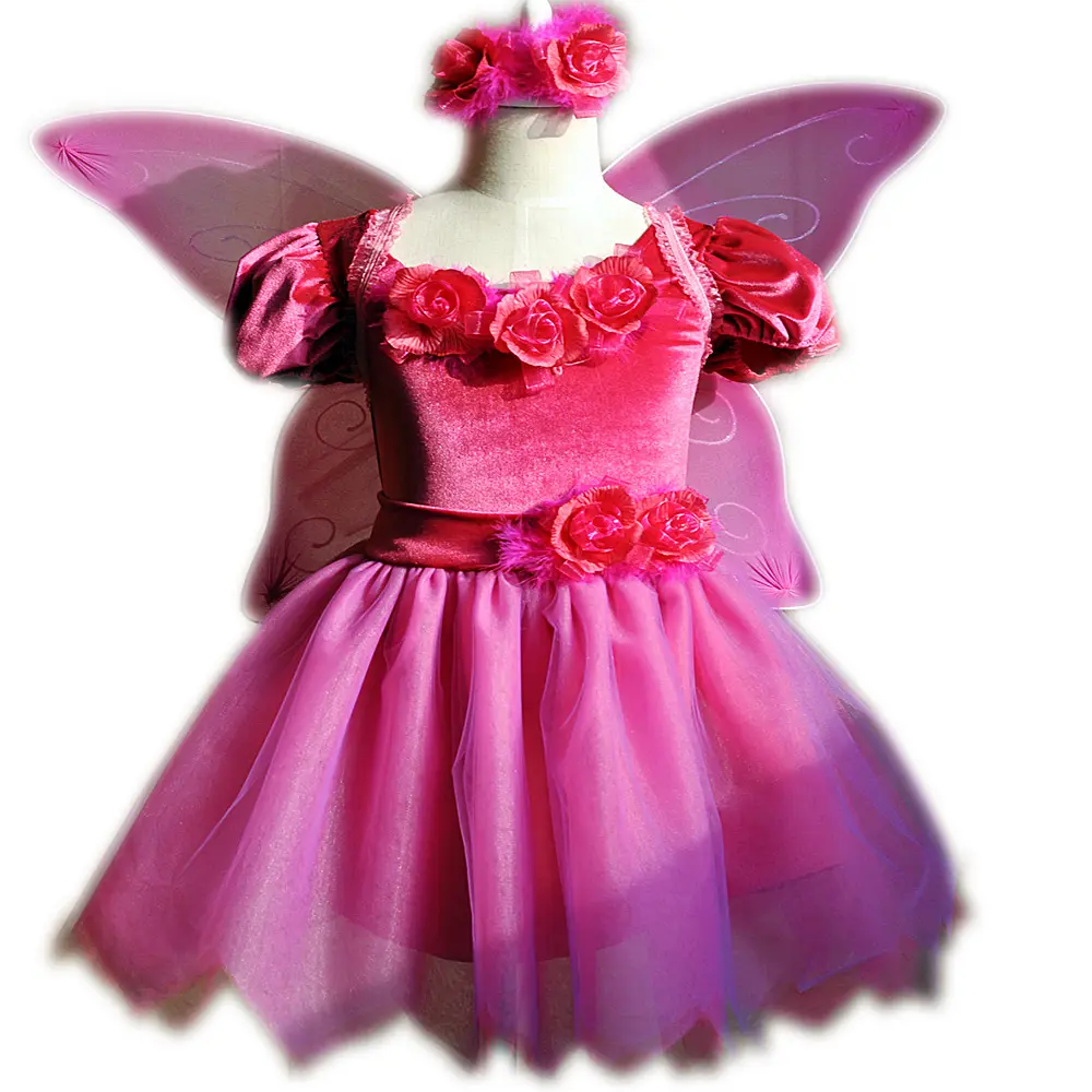 Prinses Meisje Fee Verjaardagsfeest Jurk Halloween Kostuum Voor Meisjes Kinderen Cosplay Tutu Jurken Met Vleugel