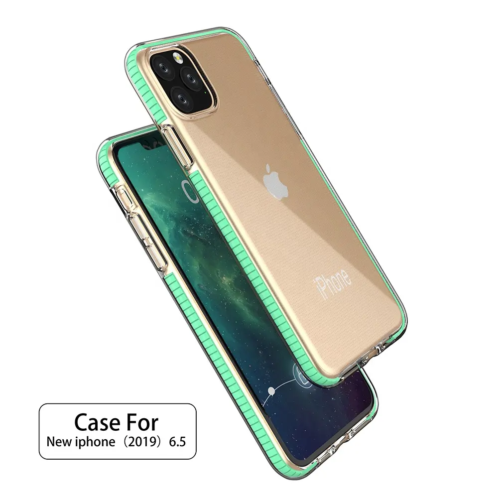 For Apple IPhone 2019 Phone Cover ,6.5 inch 6.1inch 5.8 inch double Color Clear tpu cell phone cover shell