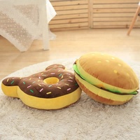 Oreiller en peluche en forme de hamburger, nourriture en peluche OEM