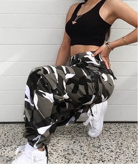 Faddish  camouflage trousers women plus size for all season textile printing manufacturer