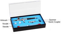 Kit aérographe double action en cuivre avec gobelets à gravité de 22cc, 7cc, 5cc et buses de 0,2/0,3/0,5 mm pour tatouage aérographe en Chine