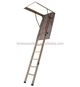 Escada de madeira dobrável de luxo