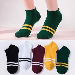 Vente en gros Respirant Femmes Dames <span class=keywords><strong>Pas</strong></span> <span class=keywords><strong>Cher</strong></span> En Gros Coloré D'été De <span class=keywords><strong>Haute</strong></span> Qualité À Rayures Personnalisées En Coton Chaussettes Courtes À La Cheville - Product Image 2