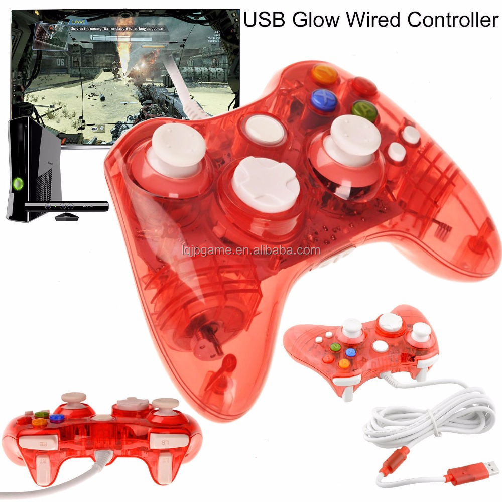 Xbox360/Xbox360LEDライトコントローラー用4色残光USB有線