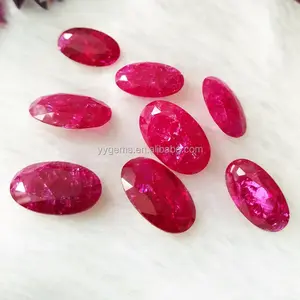 En gros Synthétique cabochon Rouge rubis/Corindon synthétique en vente/rubis prix carat