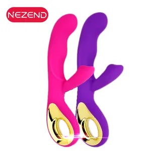 Mainan seks grosir silikon kelinci mengetuk g-spot Massager wanita Vagina gadis Vagina kelinci Vibrator