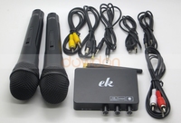 Boîtier TV Android K2, PC, système de karaoké miniature pour la maison, système de mixage numérique, mixeur audio, machine à chanter + 2 micros sans fil