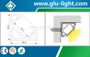 Angolo Mount Led Profilo In Alluminio 90 Gradi <span class=keywords><strong>V</strong></span> Forma Alu led canale - Product Image 5