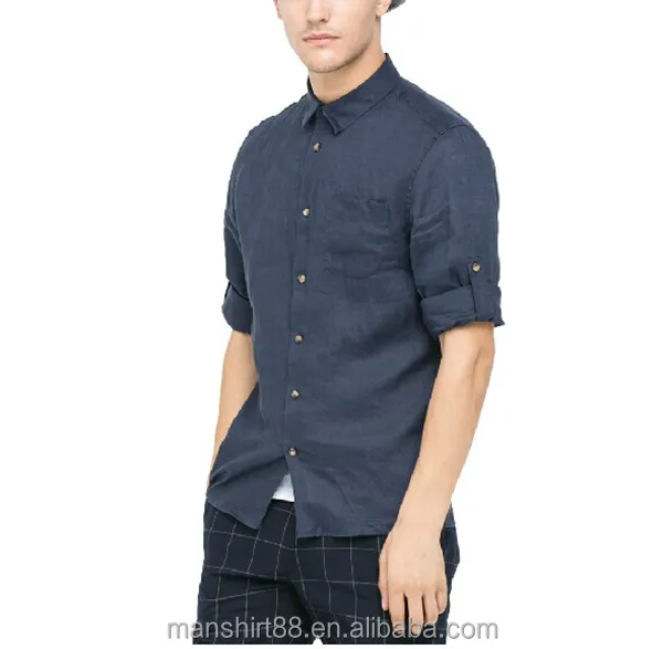 남자 린넨 셔츠 의류 새로운 디자인 2015 셔츠 정식 셔츠