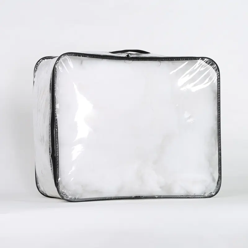 家庭用耐久性PVCプラスチック包装キルトブランケット収納バッグ