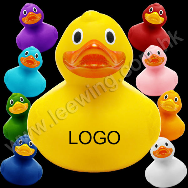 Leewing, новый продукт, пластиковая ПВХ виниловая игрушка для ванной, для сбора средств, Разноцветные детские игрушки, утяжеленная плавающая гоночная резиновая утка на заказ