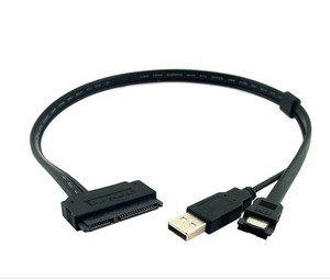 Magelei <span class=keywords><strong>SATA</strong></span> 7 + 15 pin Điện đĩa cứng 22 p để ESATA máy tính xách tay với USB2.0 dữ liệu Điện cáp chuyển đổi 50 cm - Product Image 1