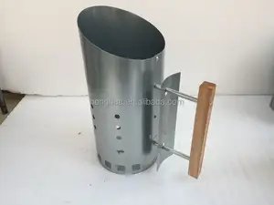 亜鉛メッキ鋼炭ブリケットファイヤースターターラージサイズBBQグリルチムニーチャコールスターター