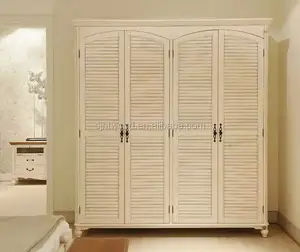 جميلة خزائن خشبية 4 أبواب كوة تصميم خزانة غرفة النوم