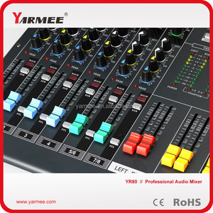 8 channels professional Audio power sound mixing Console YM80 - YARMEE - Product Image 2