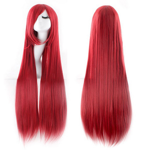 Lungo Rettilineo Parrucca Cosplay Rosso Fan Parrucca 40 pollici 100 Centimetri di trasporto Sintetico <span class=keywords><strong>Parrucche</strong></span> Dei Capelli - Product Image 3