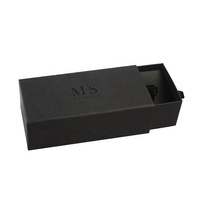 Boîte cadeau en papier noir de luxe sur mesure en gros pour lunettes de soleil