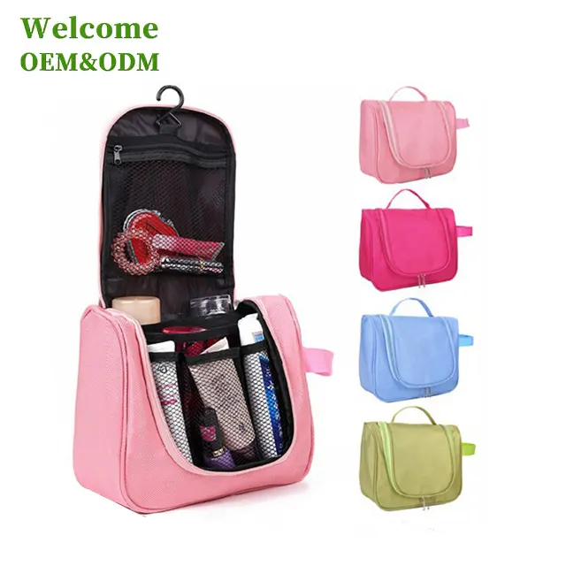KID Wholesale cheap custom colored oxford fabric womens and men's toilet bag