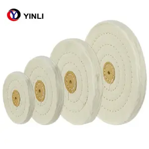 Cotton Polishing Wheel Spiral Sewn Design Cotton Buffing Wheel For Polishing