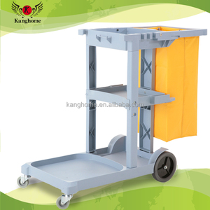 Carrello Multiuso in Plastica a 4 Ruote con Capacità di 68 kg per Uso Alberghiero, Ospedaliero e Pulizie - Carrello per la Pulizia - Product Image 2