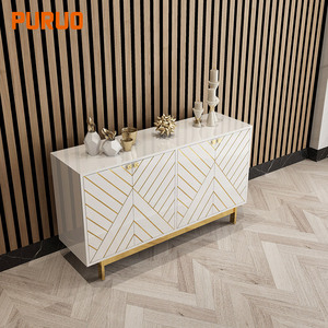 Armoire en acier inoxydable, style moderne MDF, table de rangement pour meubles de maison en <span class=keywords><strong>bois</strong></span> <span class=keywords><strong>blanc</strong></span>, offre spéciale - Product Image 2