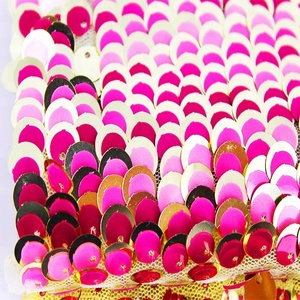 Bán Buôn Reversible Hai Màu Sequins Hai Mặt Hai Tông Sequin Vải - Product Image 6