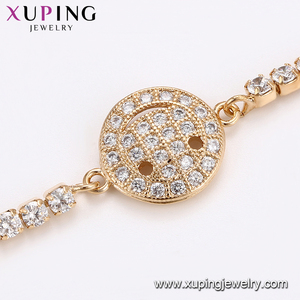 75164 Joyería de Oro de la Ciudad de <span class=keywords><strong>Xuping</strong></span>, Compra en Línea, Pulsera con Dije Chapada en Oro de 18k, Noble y Promocional - Product Image 3