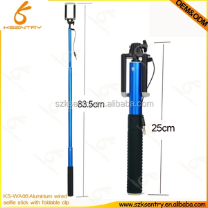 Aluminio con Cable Selfie stick, con 3.5 mm cable, soporta para iOS y sistemas Android - Product Image 6