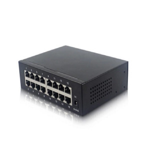 SOHO đen kim loại máy tính để bàn Wallmount Rackmount DC điện áp 12V 2A 16-Port 10 100 1000 cơ sở <span class=keywords><strong>Gigabit</strong></span> chuyển đổi - Product Image 2